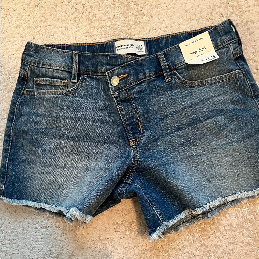 Abercrombie kids jean shorts NWT